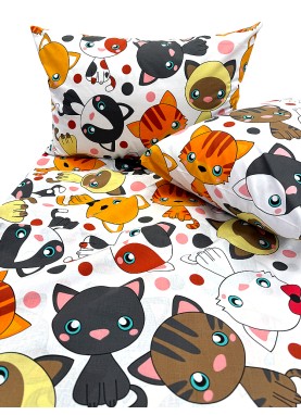 Bērnu gultas veļas komplekts MULTI CATS