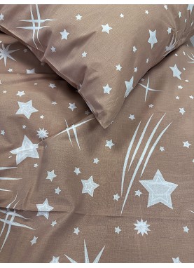 Kokvilnas palags BEIGE STARS 10 0174