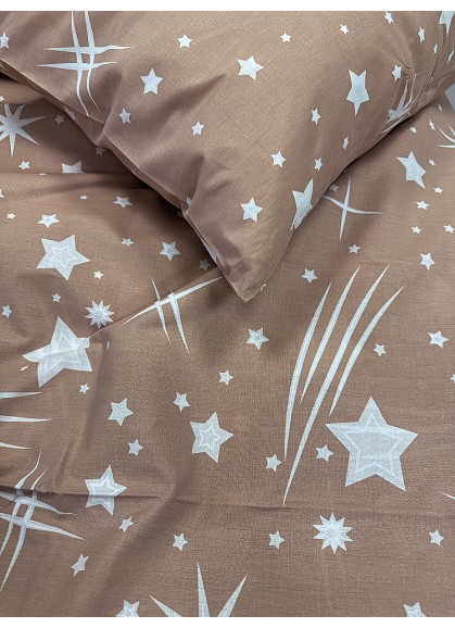 Bērnu kokvilnas segas pārvalks BEIGE STARS 10-0174