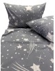 Bērnu kokvilnas segas pārvalks GREY STARS 