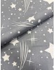 Bērnu kokvilnas palags GREY STARS