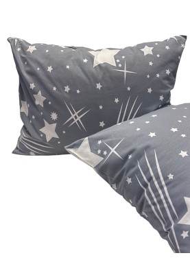 Kokvilnas spilvendrāna GREY STARS 10-0174