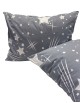 Bērnu kokvilnas spilvendrāna GREY STARS