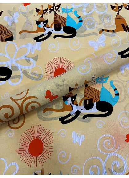 Kokvilnas segas pārvalks EGIPT CATS Kokvilnas segas pārvalks EGIPT CATS