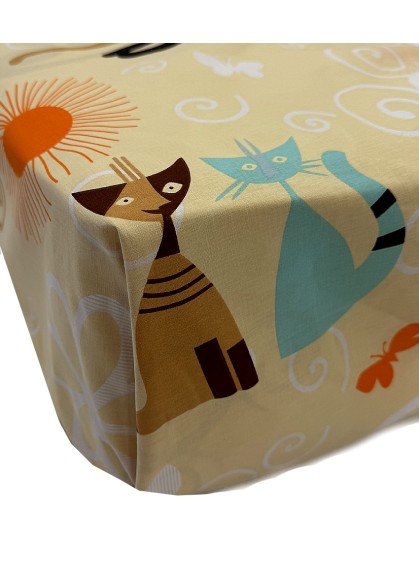 Kokvilnas palags ar gumiju EGIPT CATS