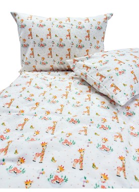Bērnu flaneļa palags GIRAFFE