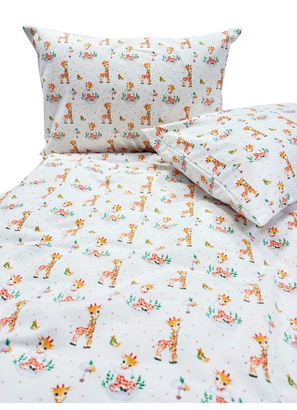 Bērnu flaneļa gultas veļas komplekts GIRAFFE