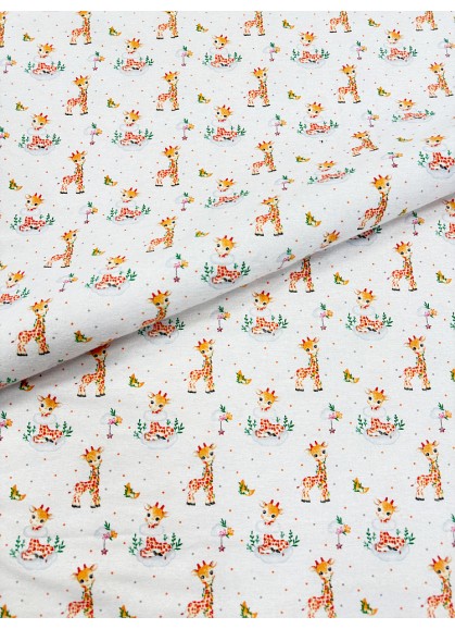 Bērnu flaneļa gultas veļas komplekts GIRAFFE