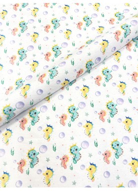 Flaneļa autiņš 90х100 cm SEAHORSE