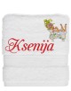 Personalizētais izšuvums uz dvieļa MEITENE VANNĀ [D782]