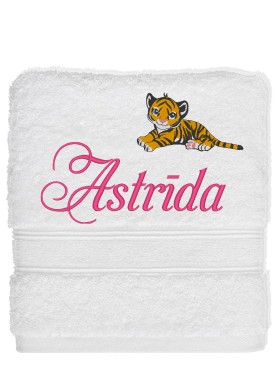 Izšuvums uz dvieļa TĪĢERIS [T05 K3]