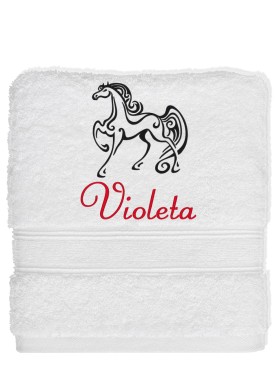 Personalzēts izšuvums uz dvieļa ar 2026.gada Simbolu ZIRGS [FL07]