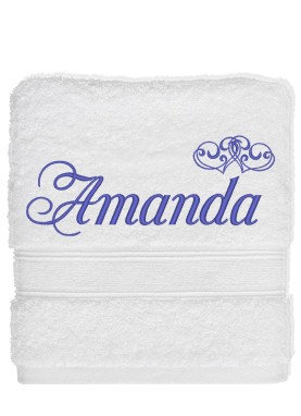 Izšuvums uz dvieļa SIRDIS, monogramma [MON42]