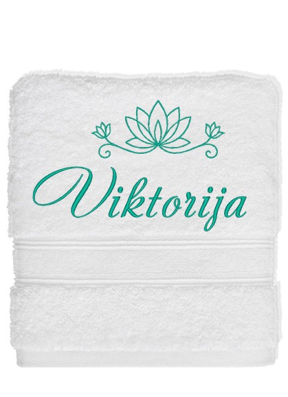 Izšuvums uz dvieļa LOTOSS, monogramma [MON44]