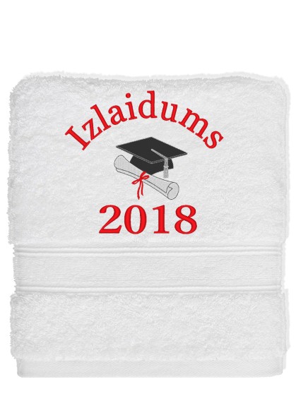 Izšuvums uz dvieļa ABSOLVENTU CEPURE [D201]