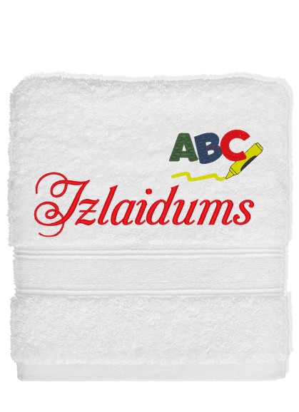Izšuvums uz dvieļa ABC [D211]