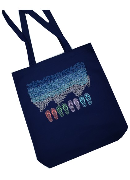 Izšuvums uz iepirkumu somas IEŠĻŪCENES