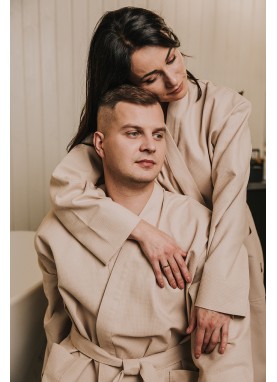   Vafeļauduma halāts EGO beige