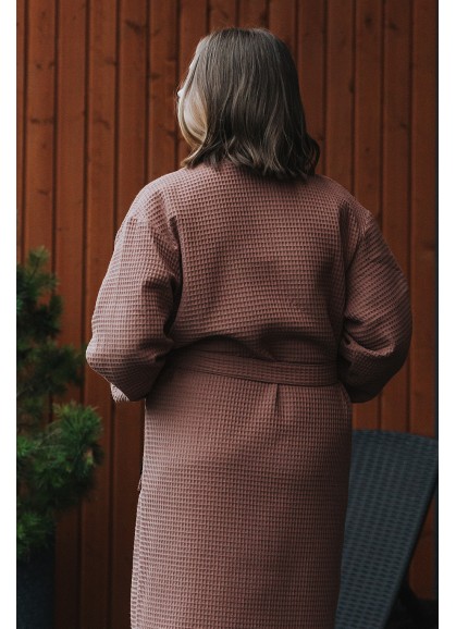  Vafeļauduma halāts LUMI chocolate