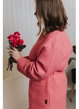  Vafeļauduma halāts LUMI coral