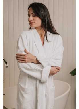 Bambusa auduma halāts ROYAL BAMBOO white