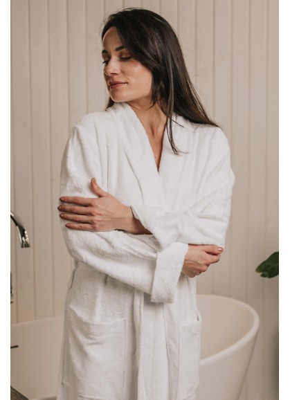 Bambusa auduma halāts ROYAL BAMBOO white