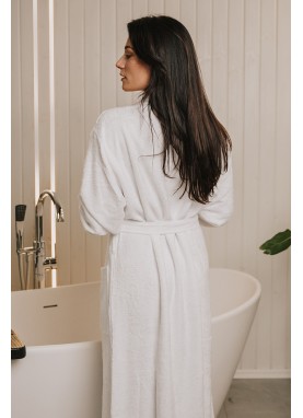 Bambusa auduma halāts ROYAL BAMBOO white