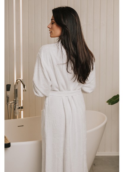 Bambusa auduma halāts ROYAL BAMBOO white