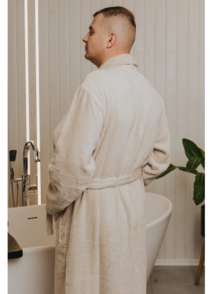 Frotē peldmētelis SOLO almond