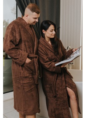 Frotē peldmētelis SOLO chocolate