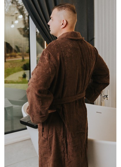 Frotē peldmētelis SOLO chocolate