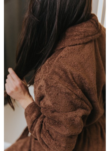 Frotē peldmētelis SOLO chocolate