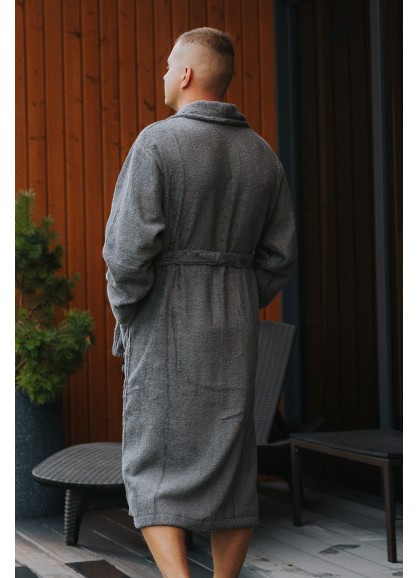 Frotē peldmētelis SOLO grey