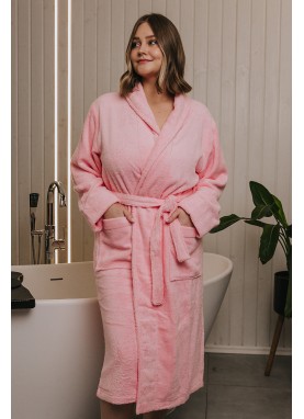 Frotē peldmētelis SOLO pink