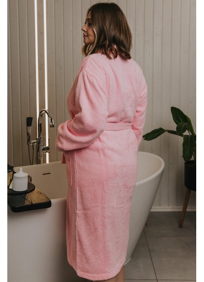 Frotē peldmētelis SOLO pink