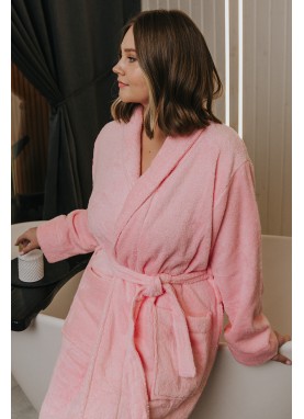 Frotē peldmētelis SOLO pink