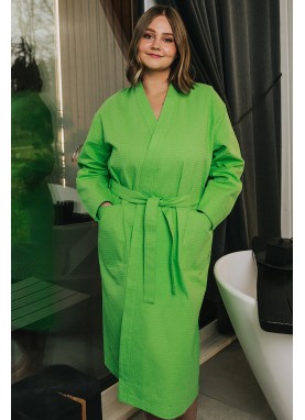  Vafeļauduma halāts UNO green