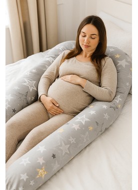 Spilvens grūtniecēm/barošanai MAXI PAKAVS grey stars