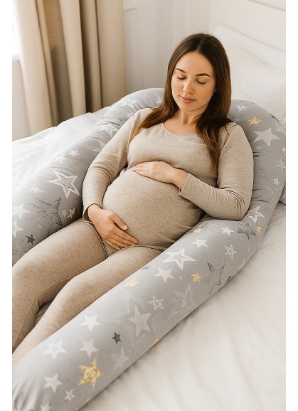 Spilvens grūtniecēm/barošanai MAXI PAKAVS grey stars