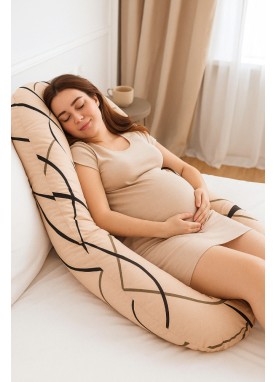 Anatomiskās formas spilvens grūtniecēm RELAX peach
