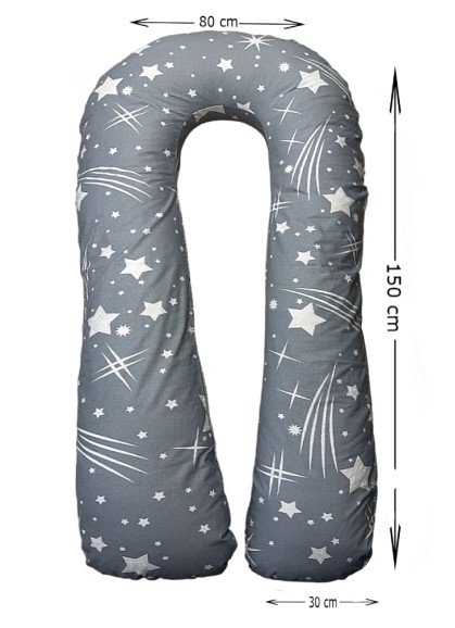 Spilvens grūtniecēm/barošanai MAXI PAKAVS grey stars