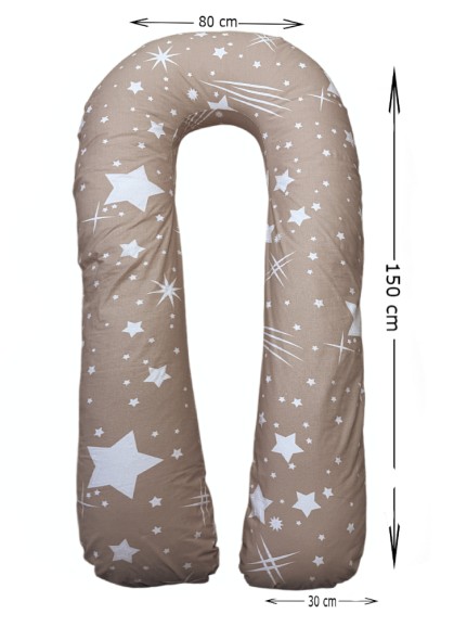 Spilvens grūtniecēm/barošanai MAXI PAKAVS beige stars