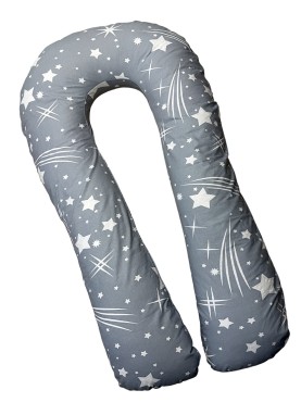 Spilvens grūtniecēm/barošanai MAXI PAKAVS grey stars Spilvens grūtniecēm/barošanai MAXI PAKAVS grey stars