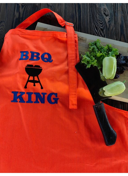 Grila priekšauts ar izšuvumu [BBQ KING]