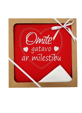 Dāvanu komplekts: priekšauts un dvielis [OMĪTE GATAVO AR MĪLESTĪBU]