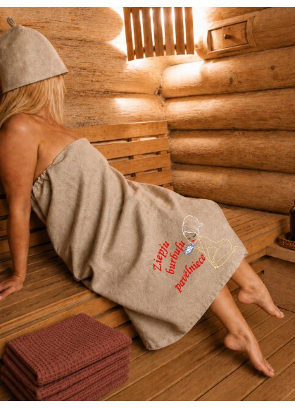 Izšuvums uz pirts svārkiem un saunas dvieļiem | SIEVIETE