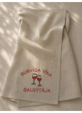 Izšuvums uz pirts svārkiem un saunas dvieļiem | VĪNA GLAZES