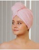 Matu žāvēšanas dvielis - turbāns SOLO pink