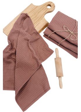 Mīksts kokvilnas virtuves dvielis ar lielu vafeļu rakstu L.BROWN